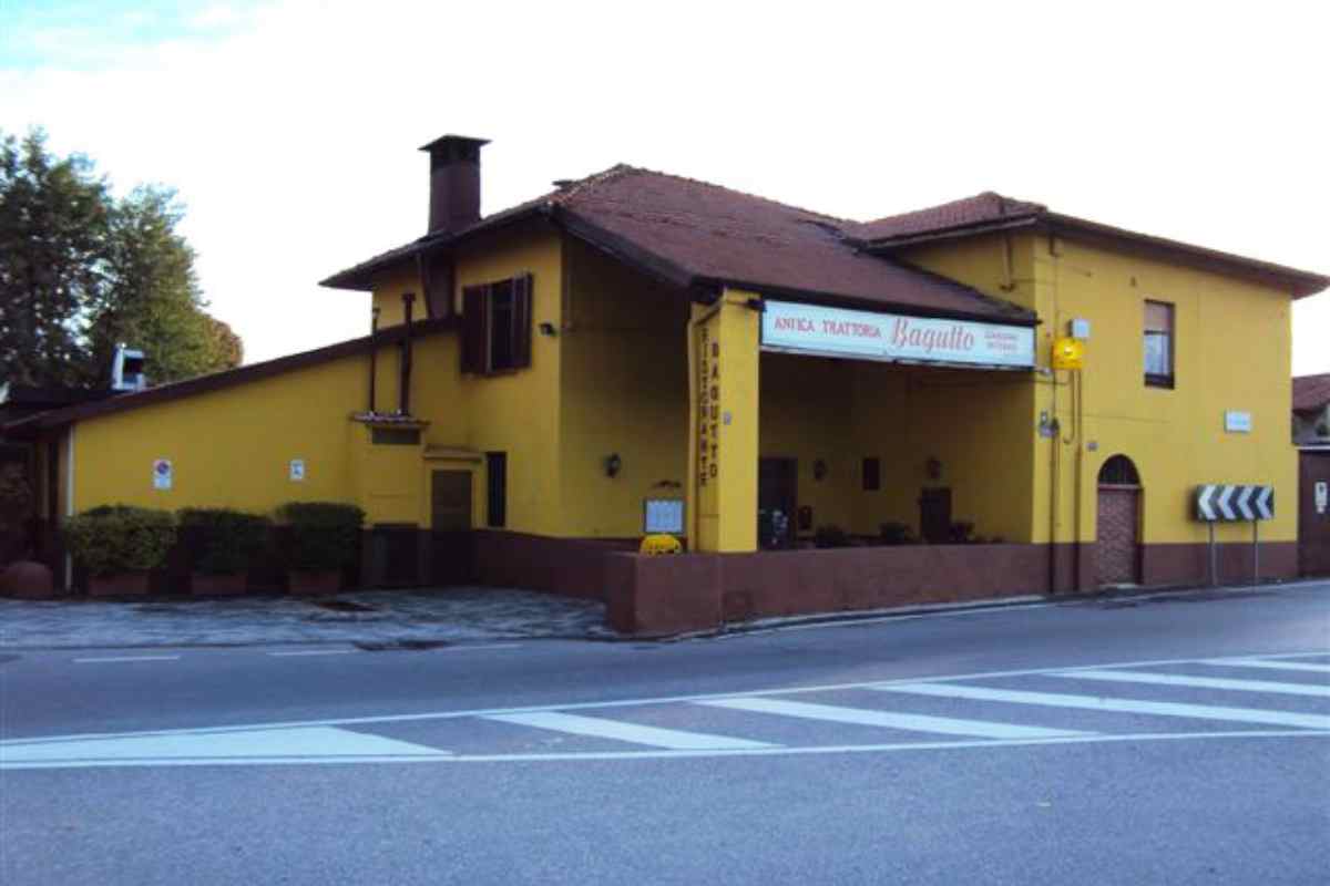 l'esterno dell'antica trattoria bagutto