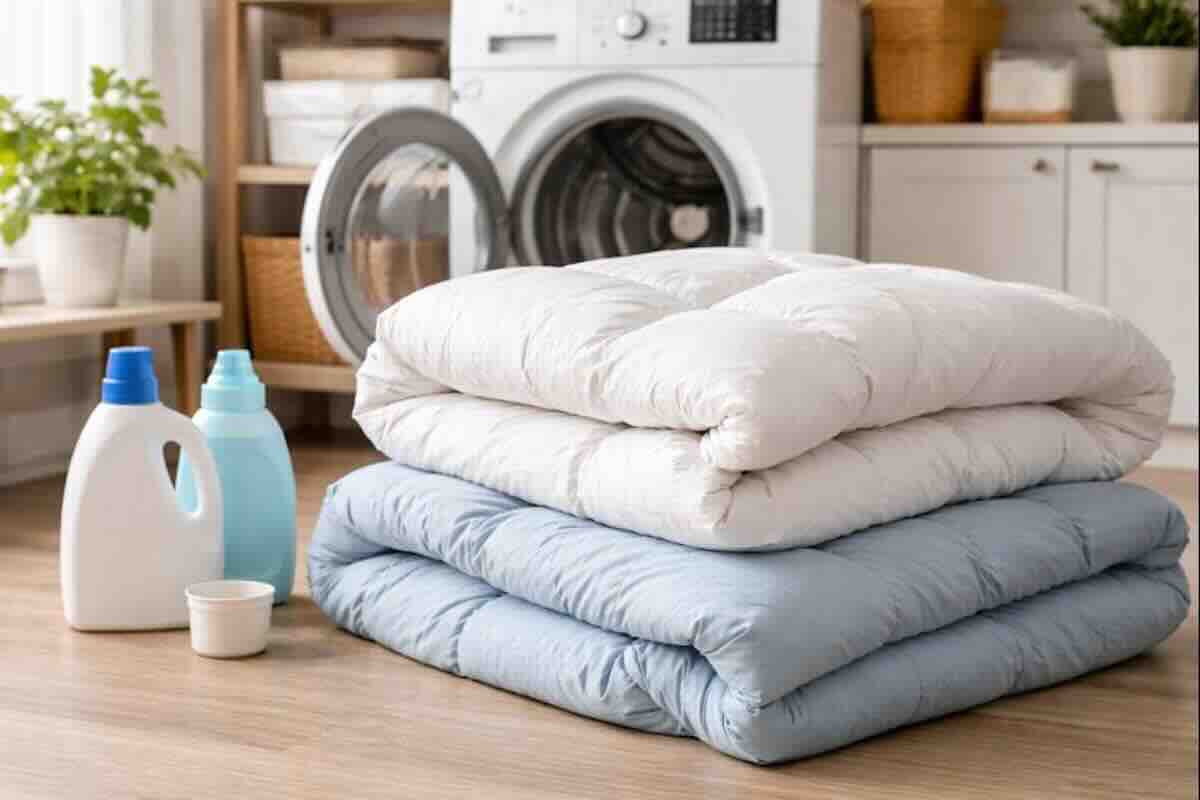 Lavare i piumoni in casa