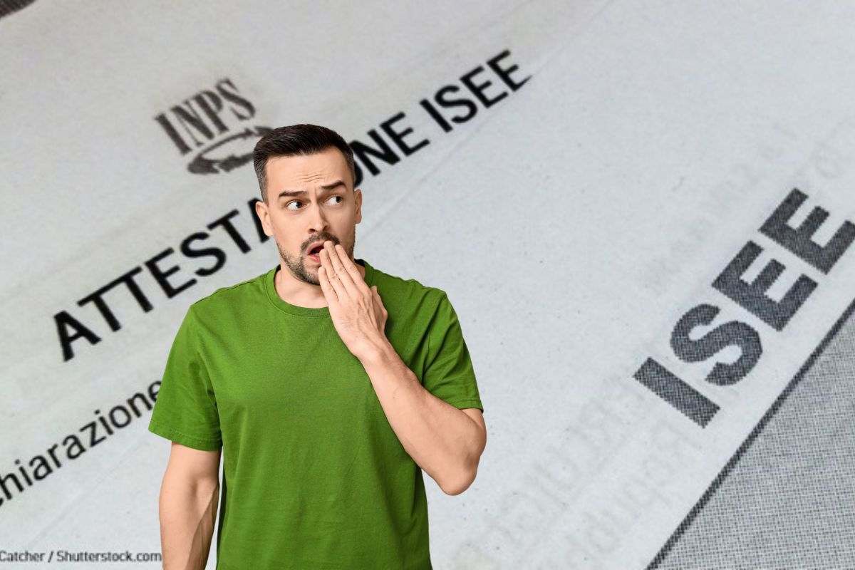modello isee e uomo preoccupato