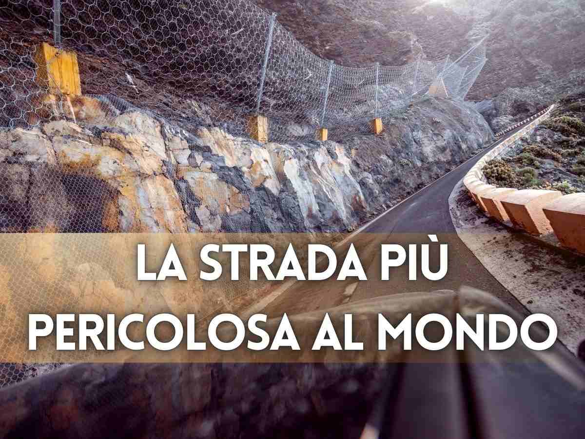 un percorso su strada con una curva stretta